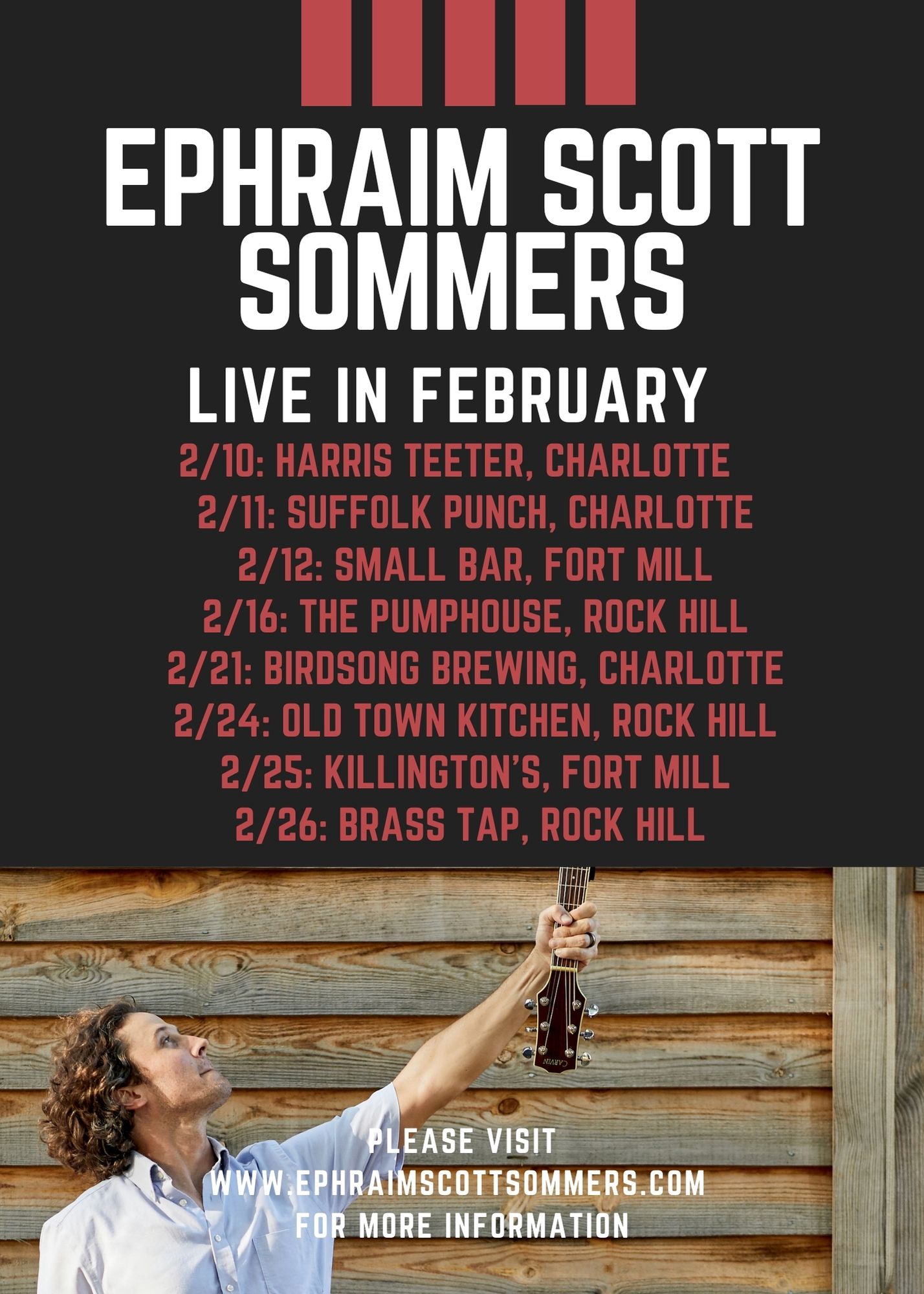 February Dates Correct Concert Flyer