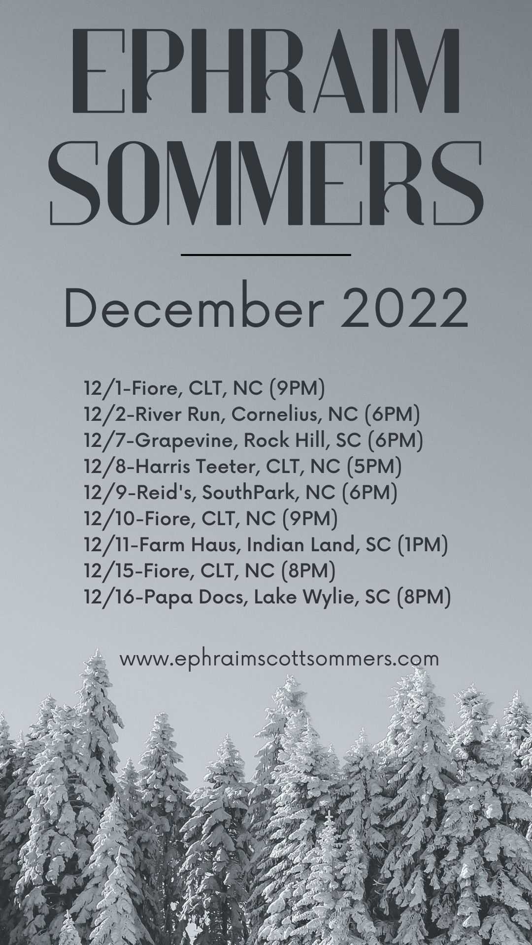 December shows use this one